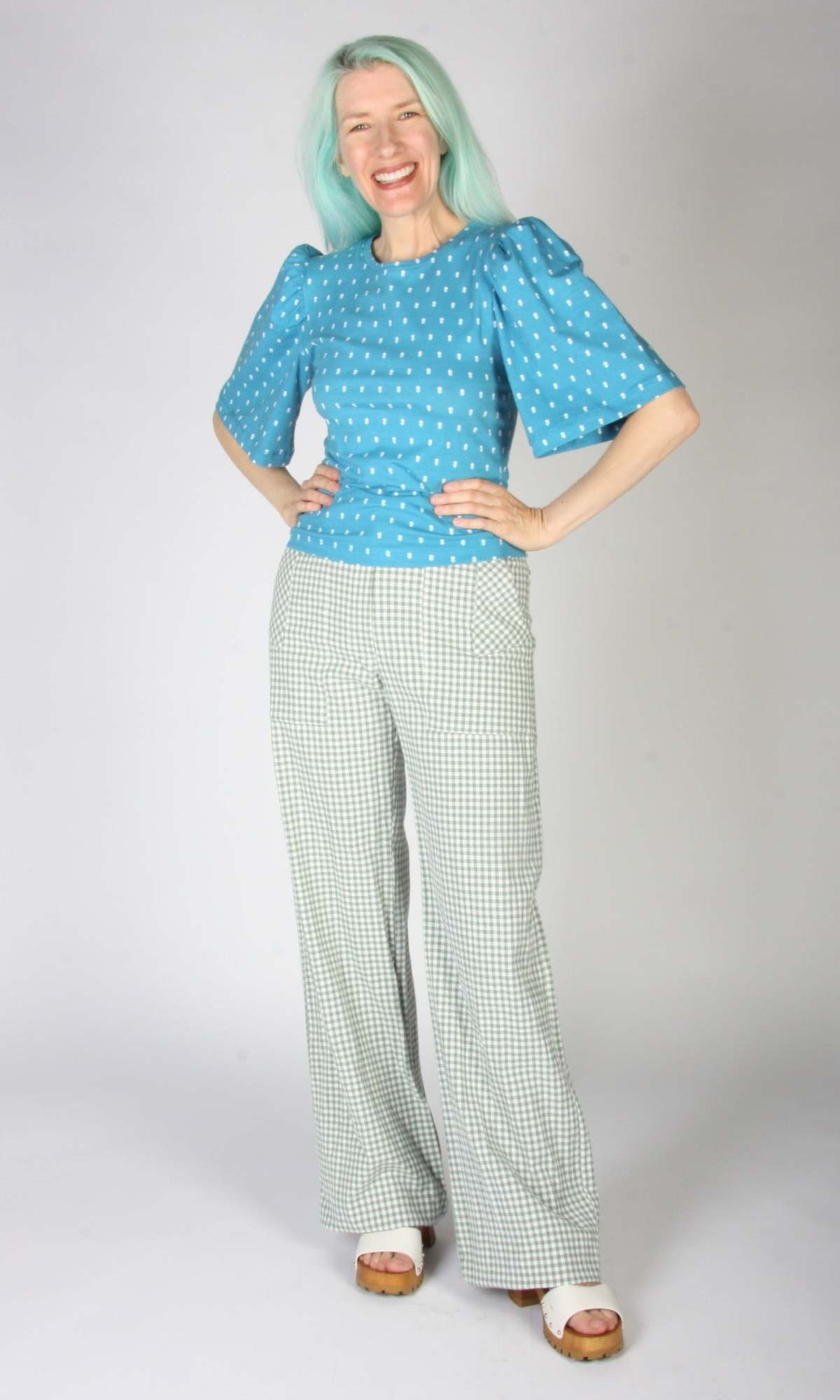 Birds of North America Peahen Top - Blue - Image 6 of 10