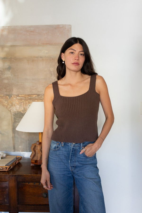 Honest Cotton Square Knit Tank