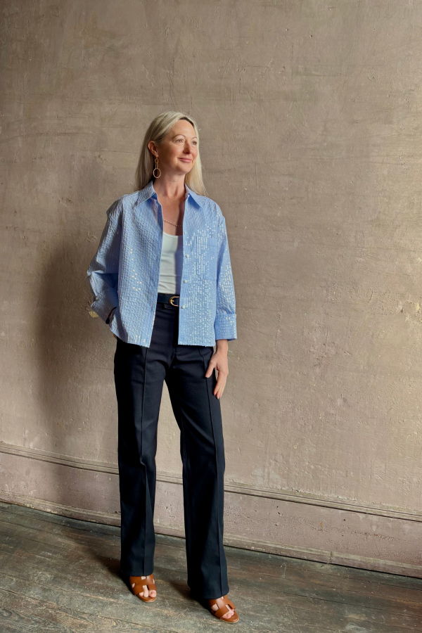 TWP J.D. Top - Blue/Midnight Stripe