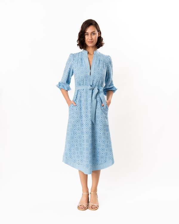 Shoshanna Adele Dress - Cyan