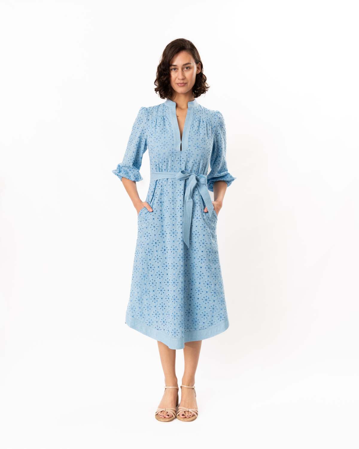Shoshanna Adele Dress - Cyan - Image 1 of 8