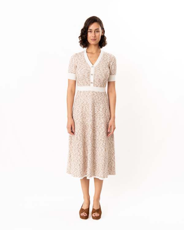 Shoshanna Alison Knit Dress - Neutral/ Optic