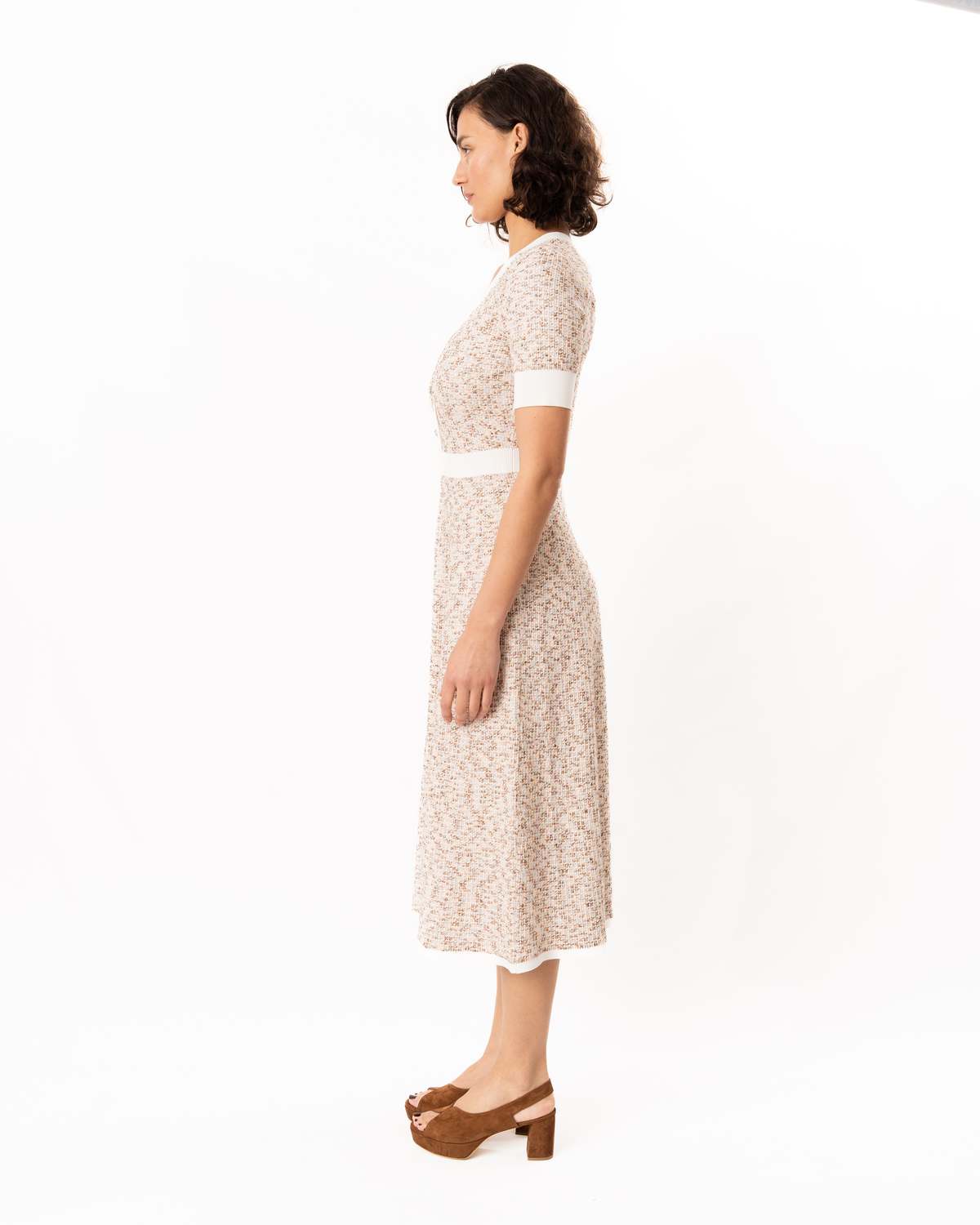 Shoshanna Alison Knit Dress - Neutral/ Optic - Image 5 of 8