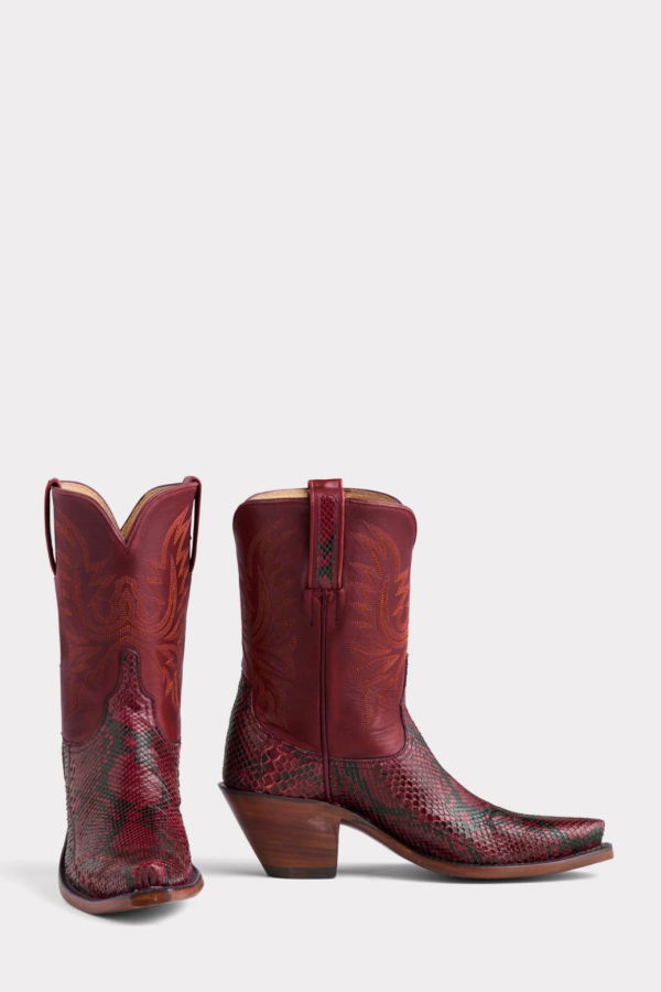 Lucchese Dale Exotic Boots - Red