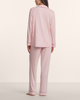 Eberjey Gisele Long PJ Set - Pale Pink/Fig - Thumbnail 4