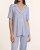 Eberjey Gisele Short Sleeve / Pant PJ Set - Lavender Dusk/ Ivory - Thumbnail 2