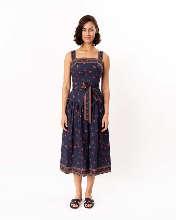 Shoshanna Kora Dress - Navy/ Cherry