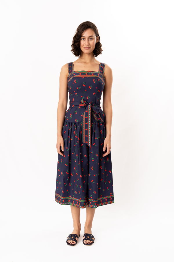 Shoshanna Kora Dress - Navy/ Cherry