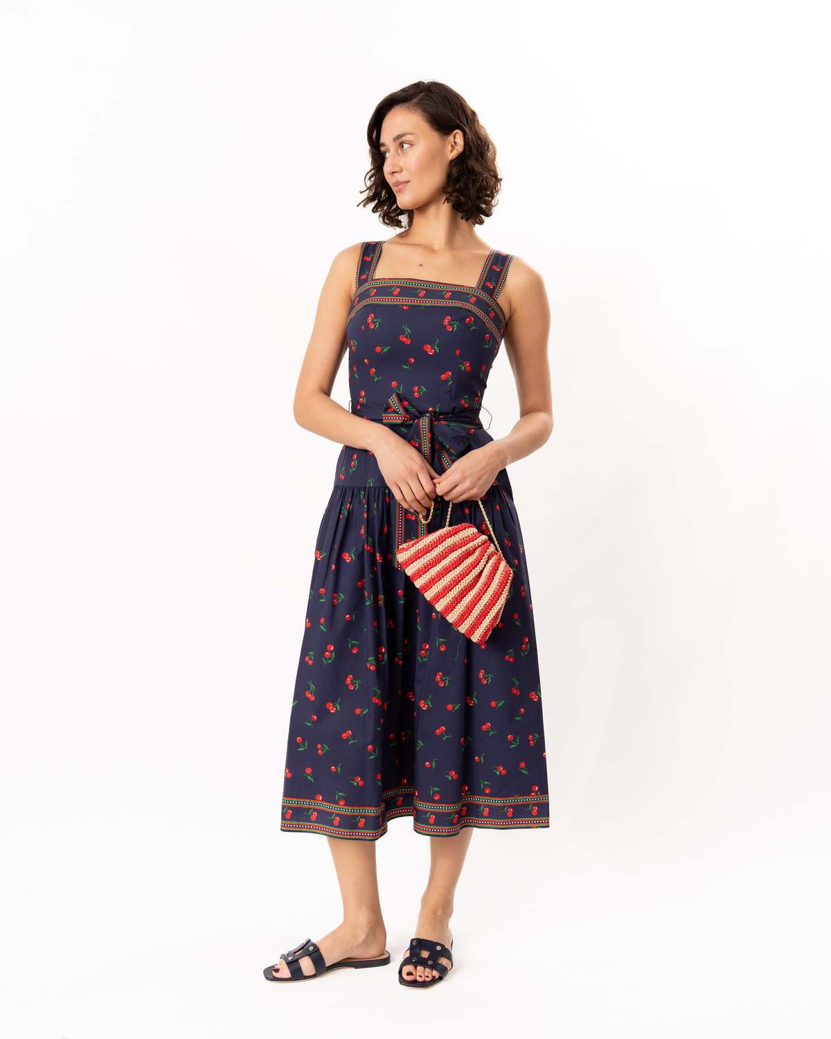 Shoshanna Kora Dress - Navy/ Cherry - Image 2 of 8