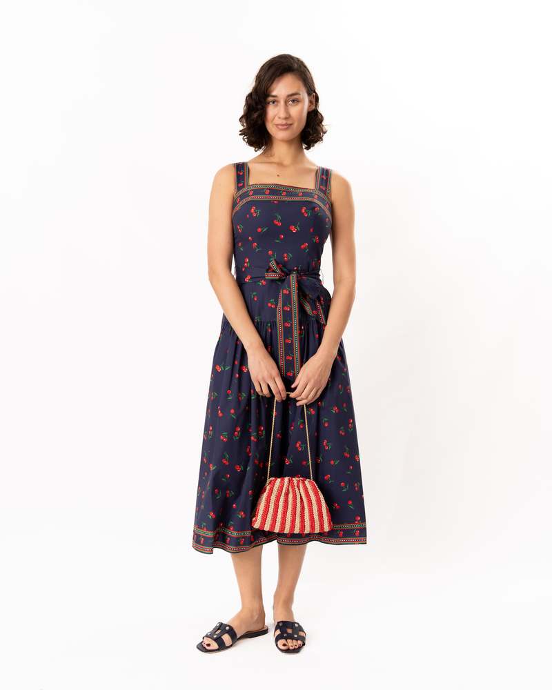 Shoshanna Kora Dress - Navy/ Cherry