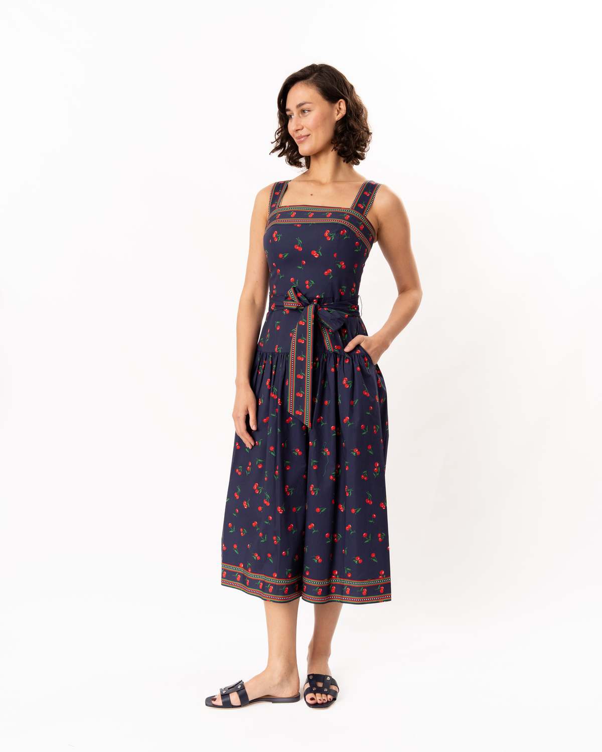 Shoshanna Kora Dress - Navy/ Cherry - Image 4 of 8