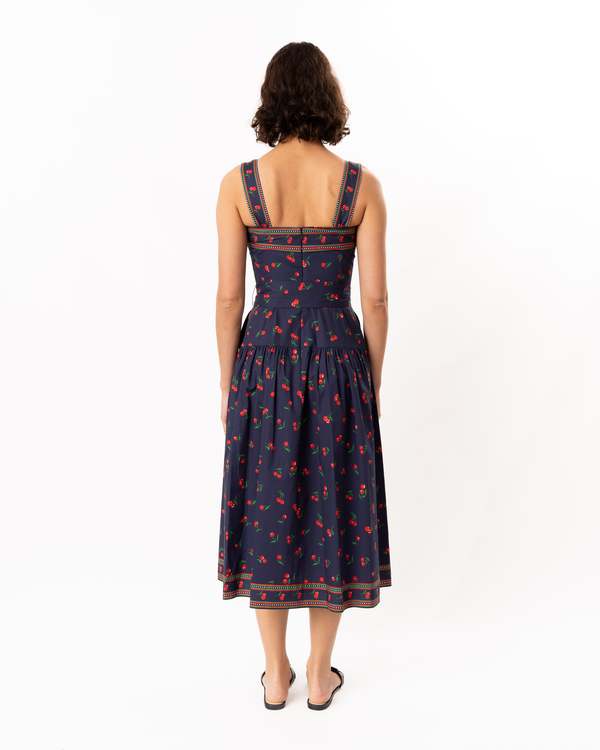 Shoshanna Kora Dress - Navy/ Cherry