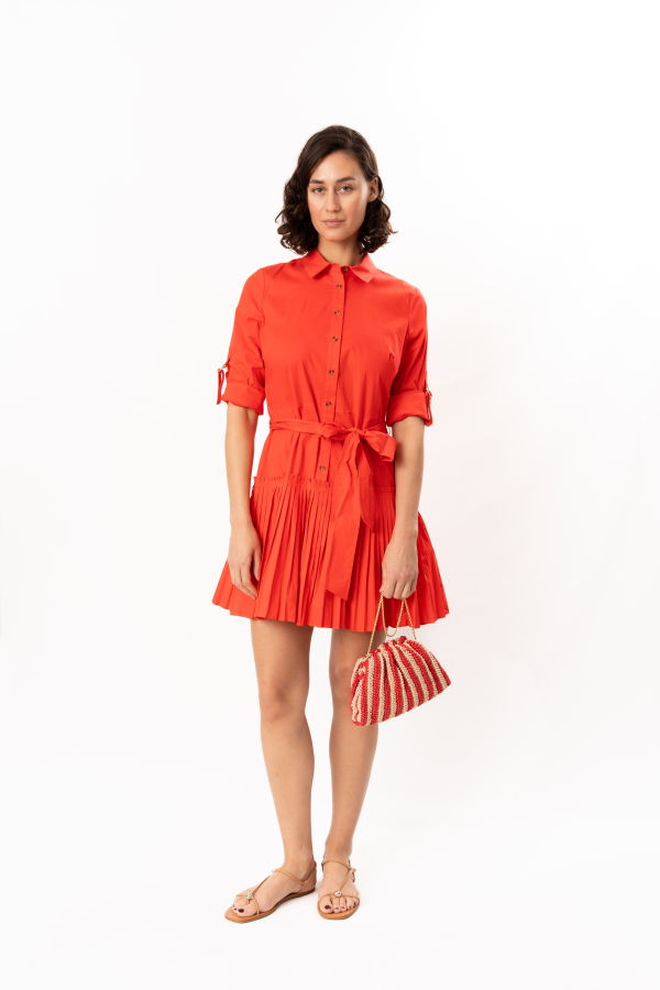 Shoshanna Mclean Dress - Tomato