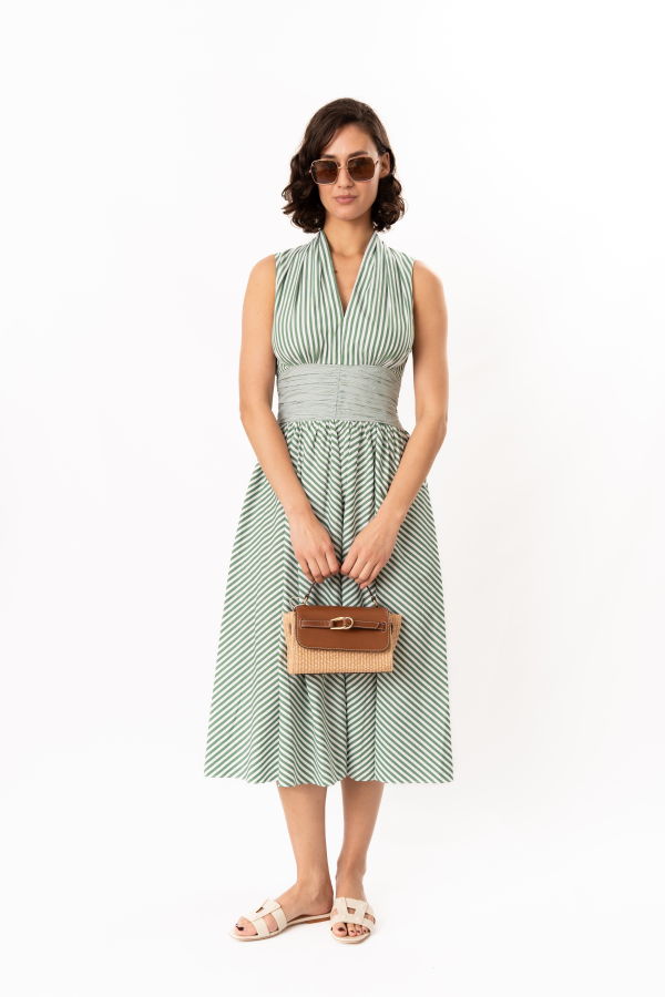 Shoshanna Miriam Dress - Pistachio/Ivory