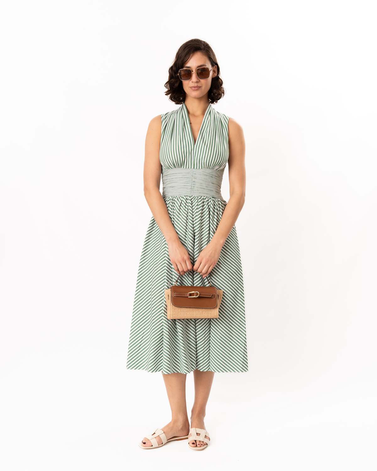 Shoshanna Miriam Dress - Pistachio/Ivory - Image 1 of 7