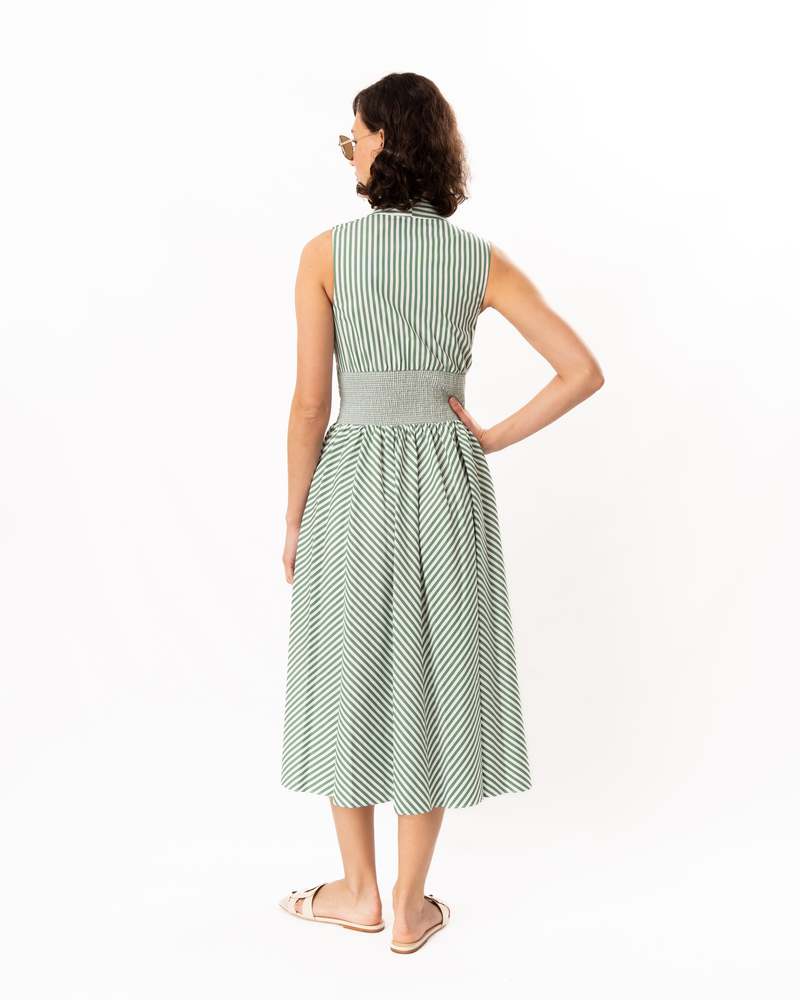 Shoshanna Miriam Dress - Pistachio/Ivory