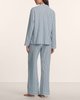 Eberjey Nautico Long Pajama Set - Classic Stripe Slate Blue/Ivory - Thumbnail 4