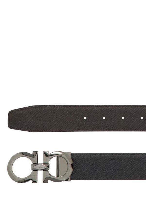 Ferragamo Leather Belt - Black Testa Di Moro