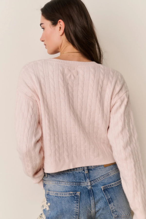 LoveShackFancy Filomena Pullover Sweater - Pale Guava
