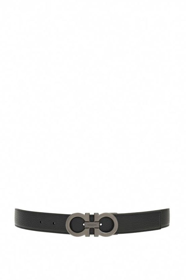 Ferragamo Leather Belt - Black Clay