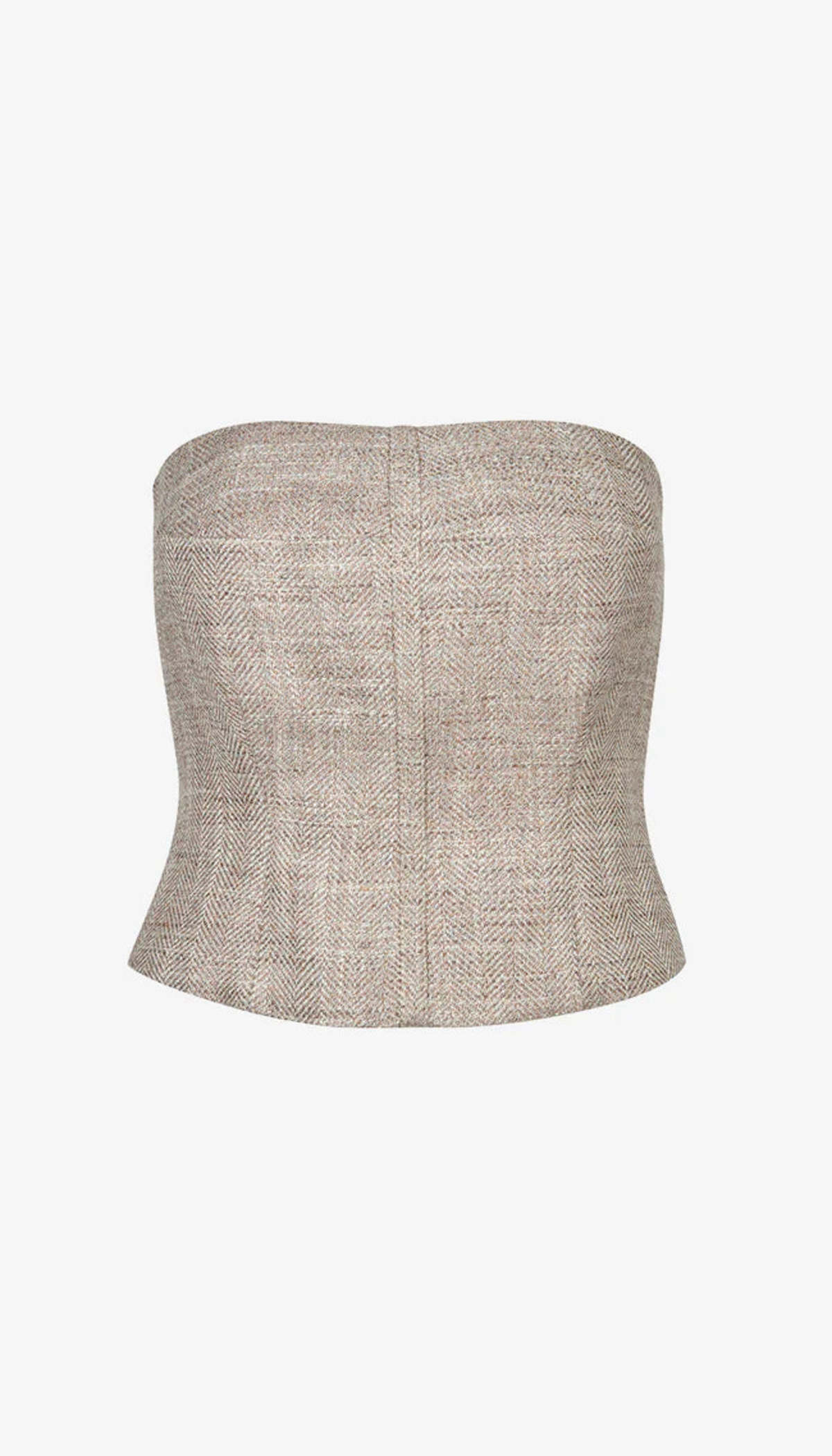 Smythe Bustier Top - Taupe Tweed - Image 3 of 3