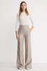 Smythe High Rise Wide Leg Pant - Taupe Tweed - Thumbnail 1