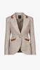 Smythe Taped Seamed Blazer - Taupe Tweed - Thumbnail 3