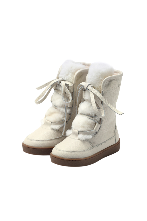 KIDS Donsje Sonny Boots - Off White Leather