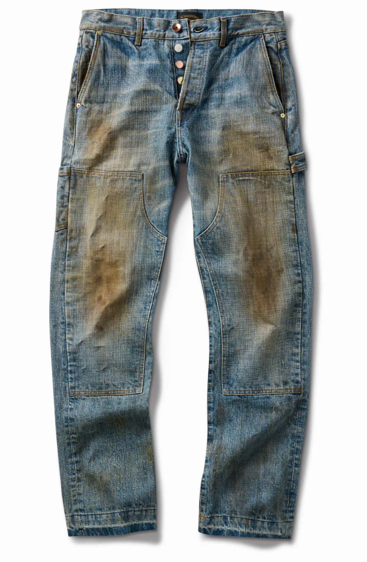 SCHAEFFER'S GARMENT HOTEL Destroyed Double Front Jeans - Image 1 of 3