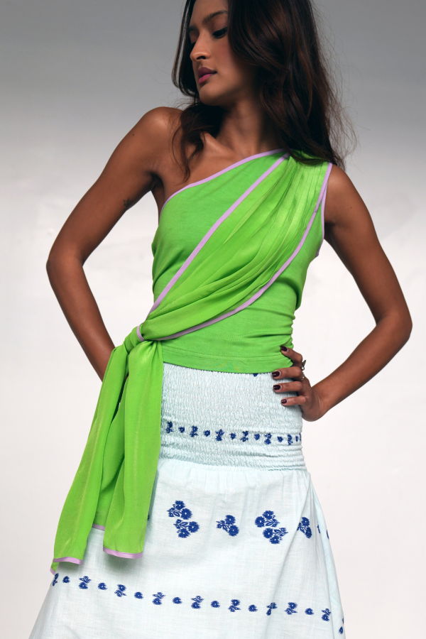 Abacaxi Silk Divya Blouse