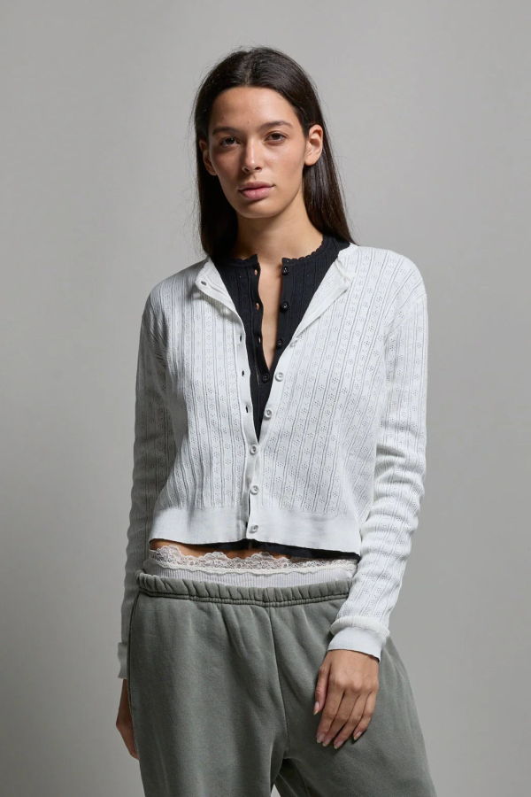 Asher Pipa Cardigan - White