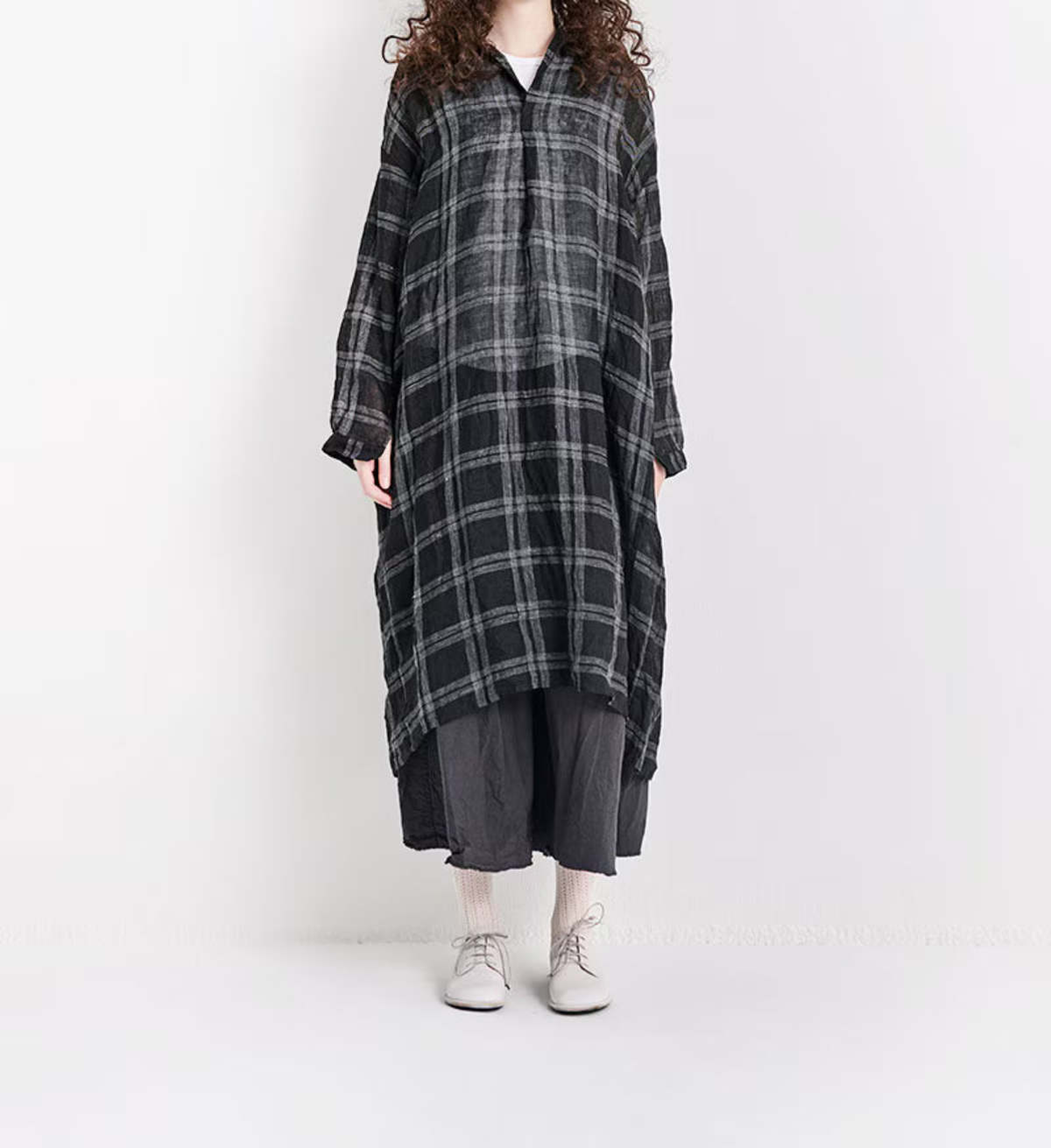 Veritecoeur Linen Check Skipper Dress - Image 1 of 2