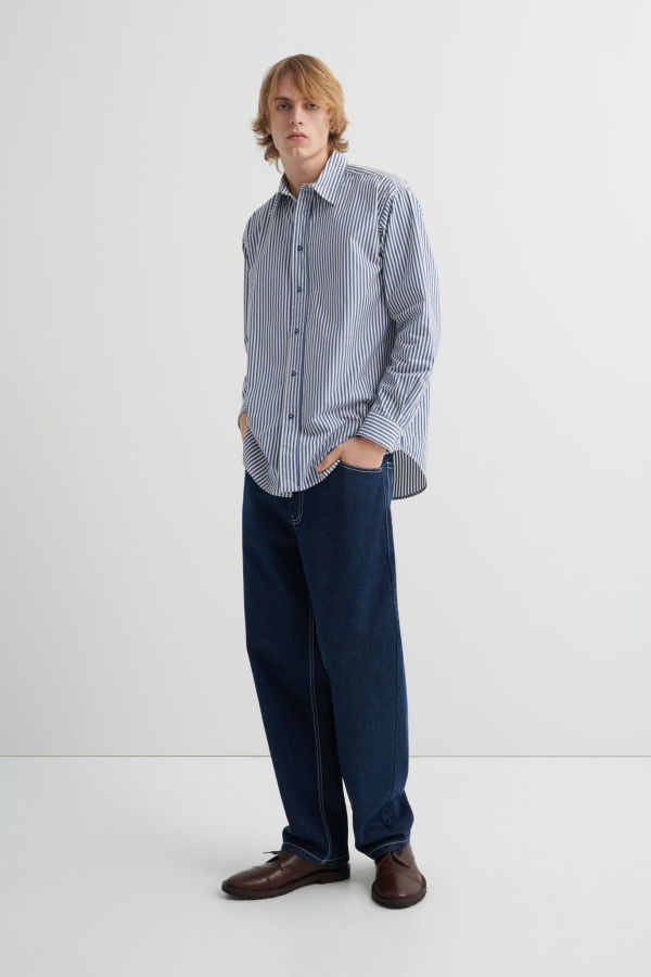 Kowtow Ralph Shirt - Workwear Stripe