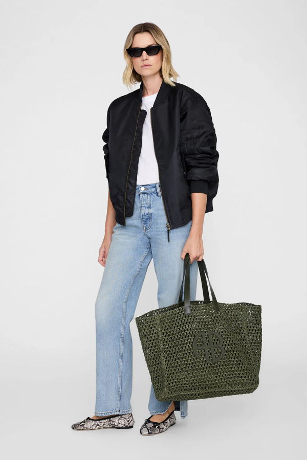 Anine Bing Large Rio Tote - Olive