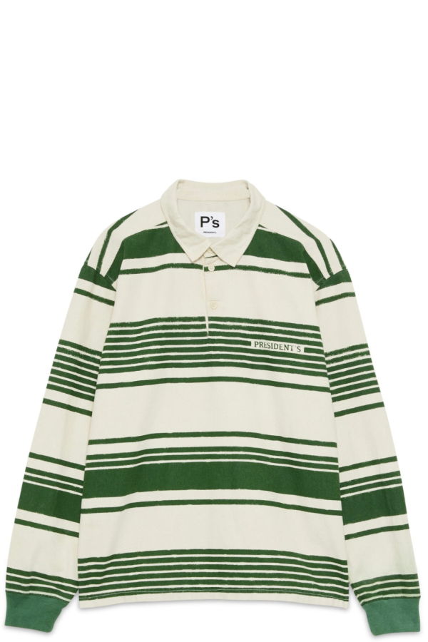 PRESIDENTS Striped Rugby Polo Shirt