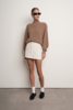 Parentezi Harper Mini Skirt - Ivory - Thumbnail 5