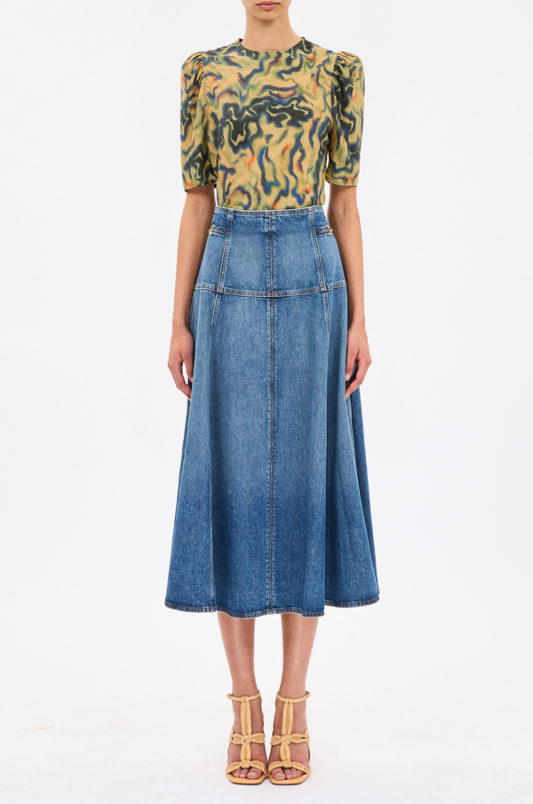 Ulla Johnson Corine Silk Top - Geode Ulla Johnson Corine Silk Top - Geode