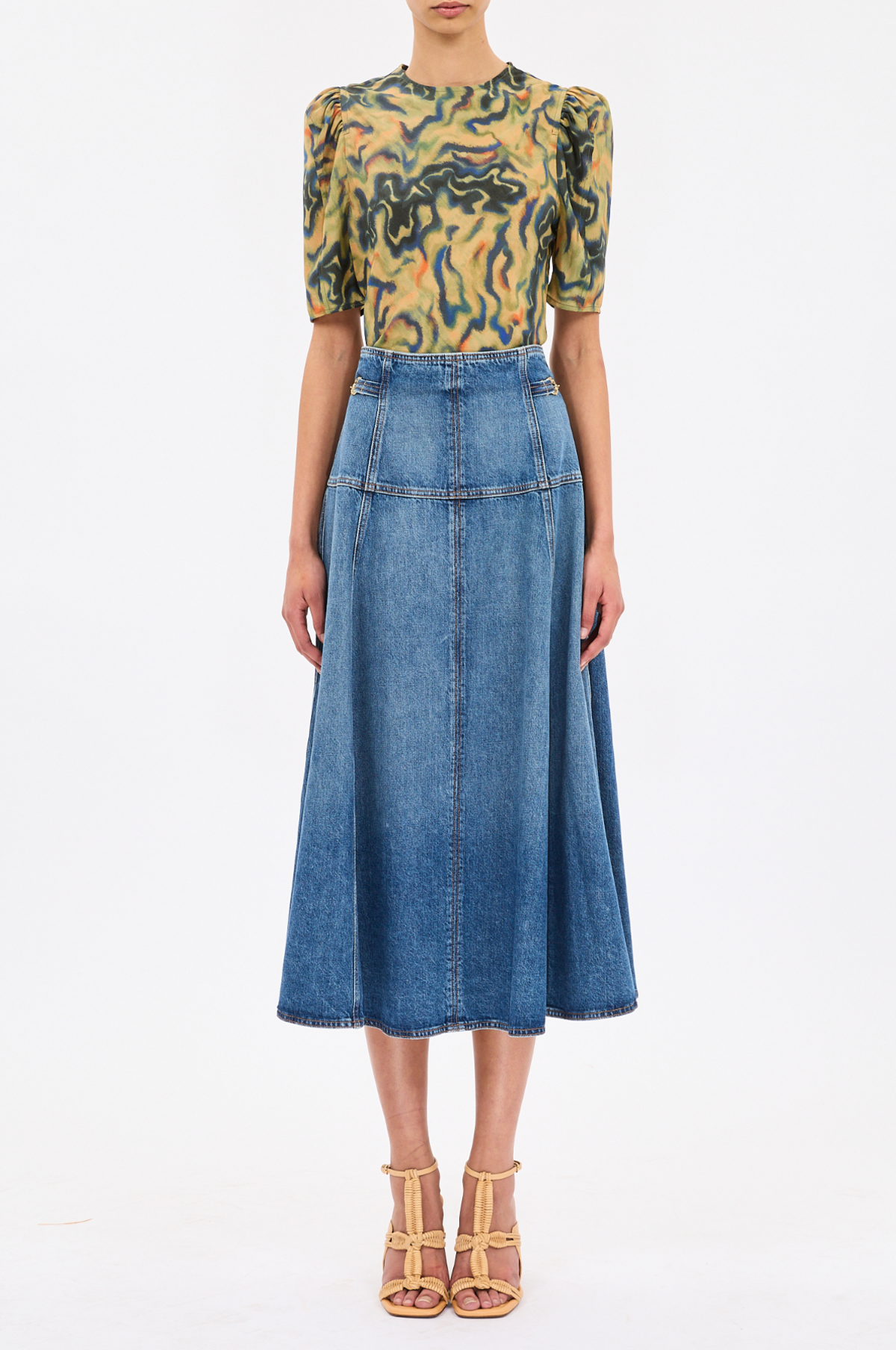 Ulla Johnson Corine Silk Top - Geode - Image 1 of 5