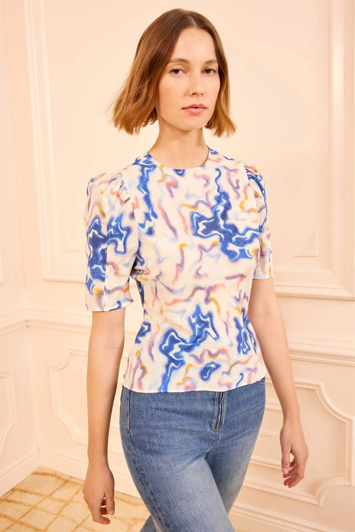 Ulla Johnson Corine Silk Top - Geode - Image 3 of 5