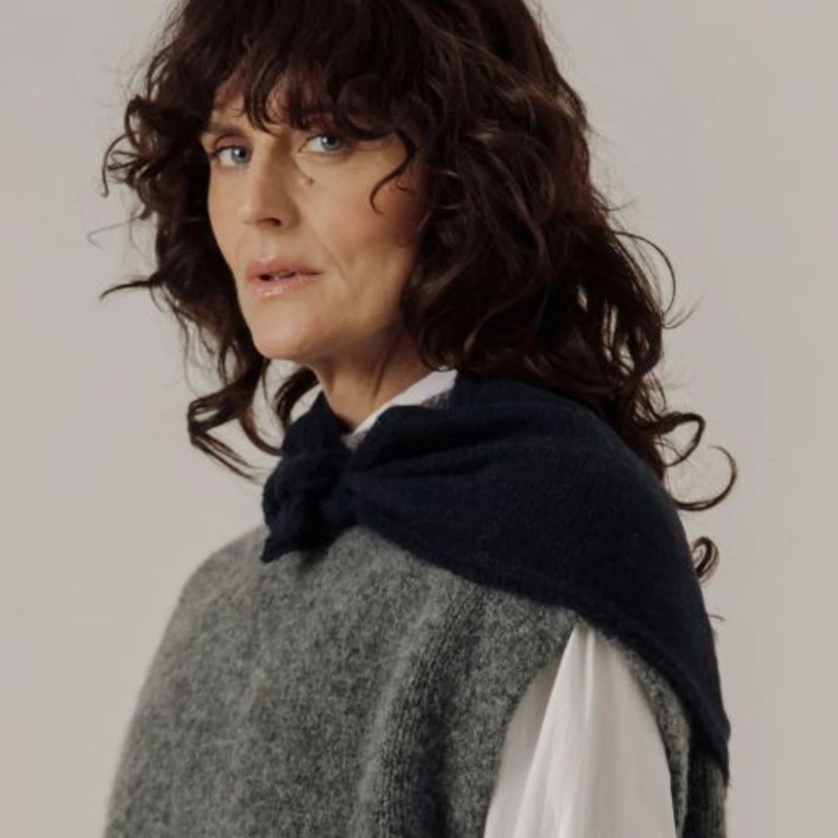 Bare Knitwear Baby Alpaca Bandana - Dark Navy - Image 1 of 1