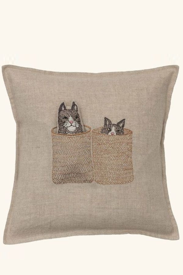 Coral & Tusk Basket Cats Pocket Pillow (No Insert)