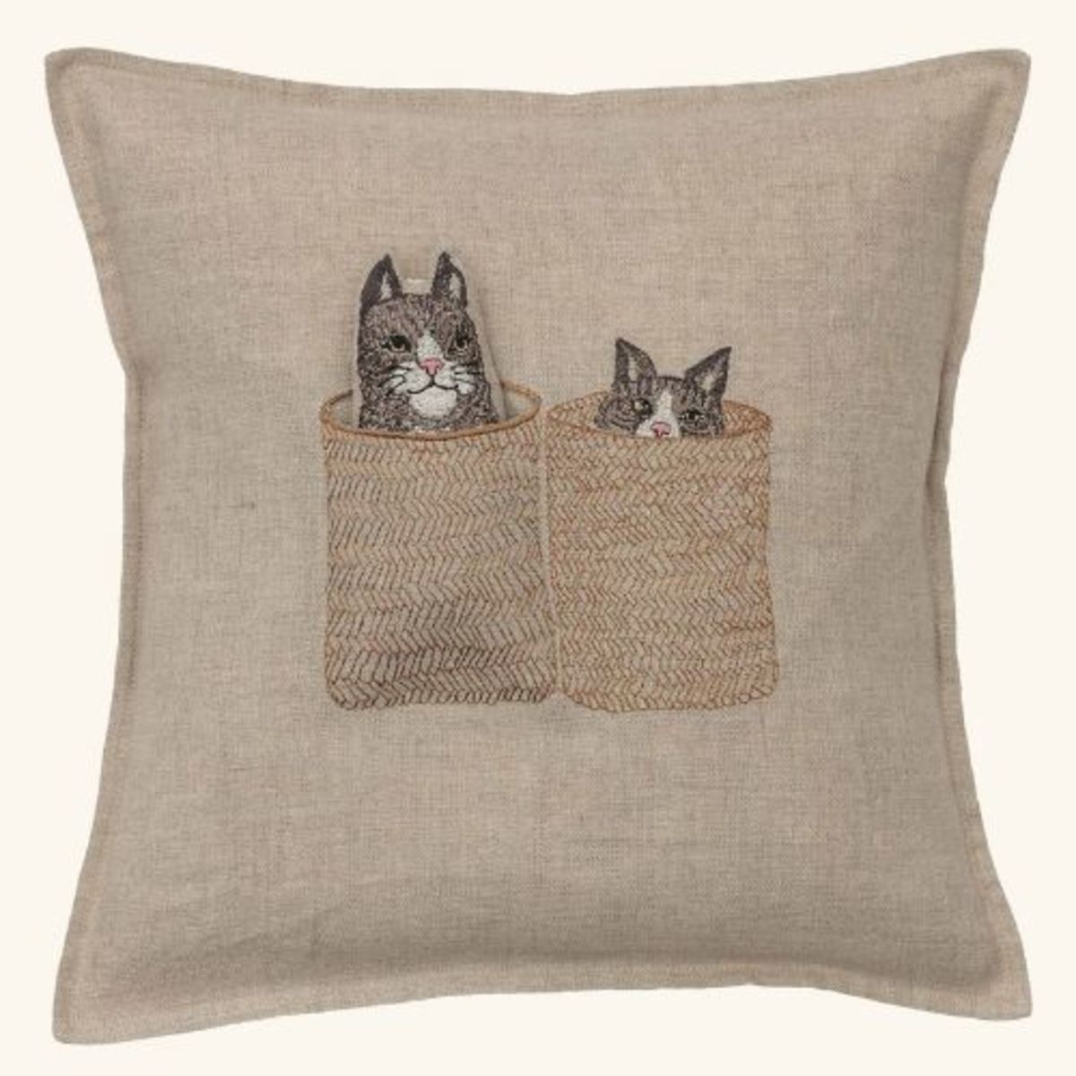 Coral & Tusk Basket Cats Pocket Pillow (No Insert) - Image 1 of 2