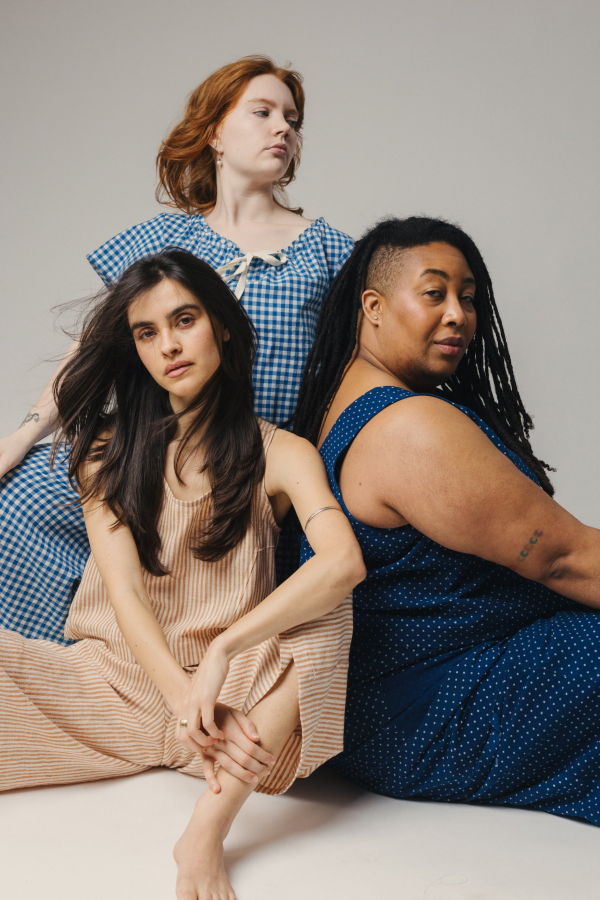 Pamut Apparel USA Movement Set Handwoven Cotton Outfit Set - Azure Check