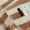 BLACKSAW Stills Heirloom Blanket Zero Dye - Tobacco/Ivory Stripe - Thumbnail 3