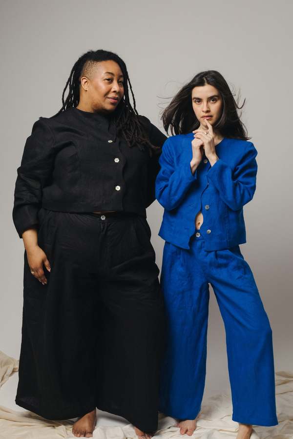 Pamut Apparel USA Power Linen Set - Bubblegum/True Blue