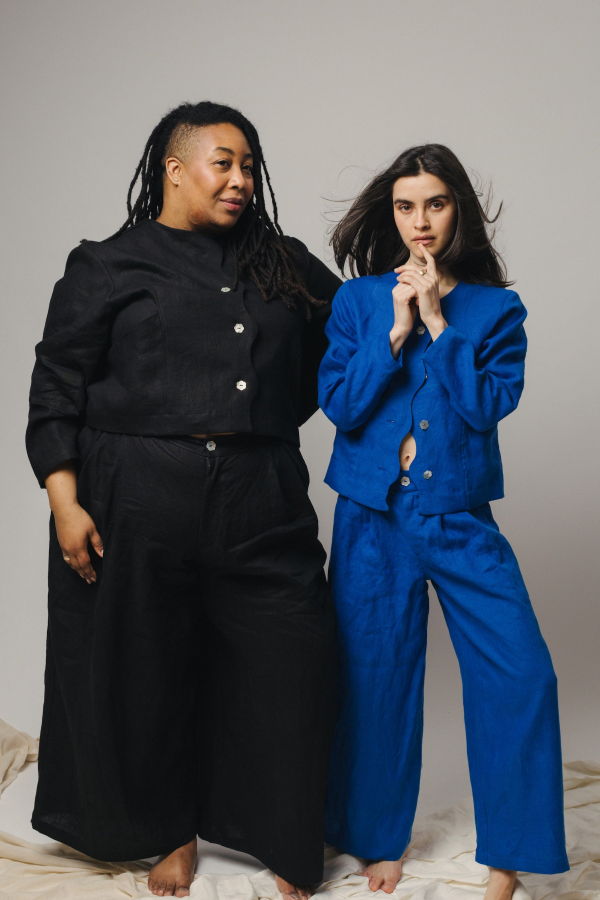 Pamut Apparel USA Power Linen Set - Bubblegum/True Blue