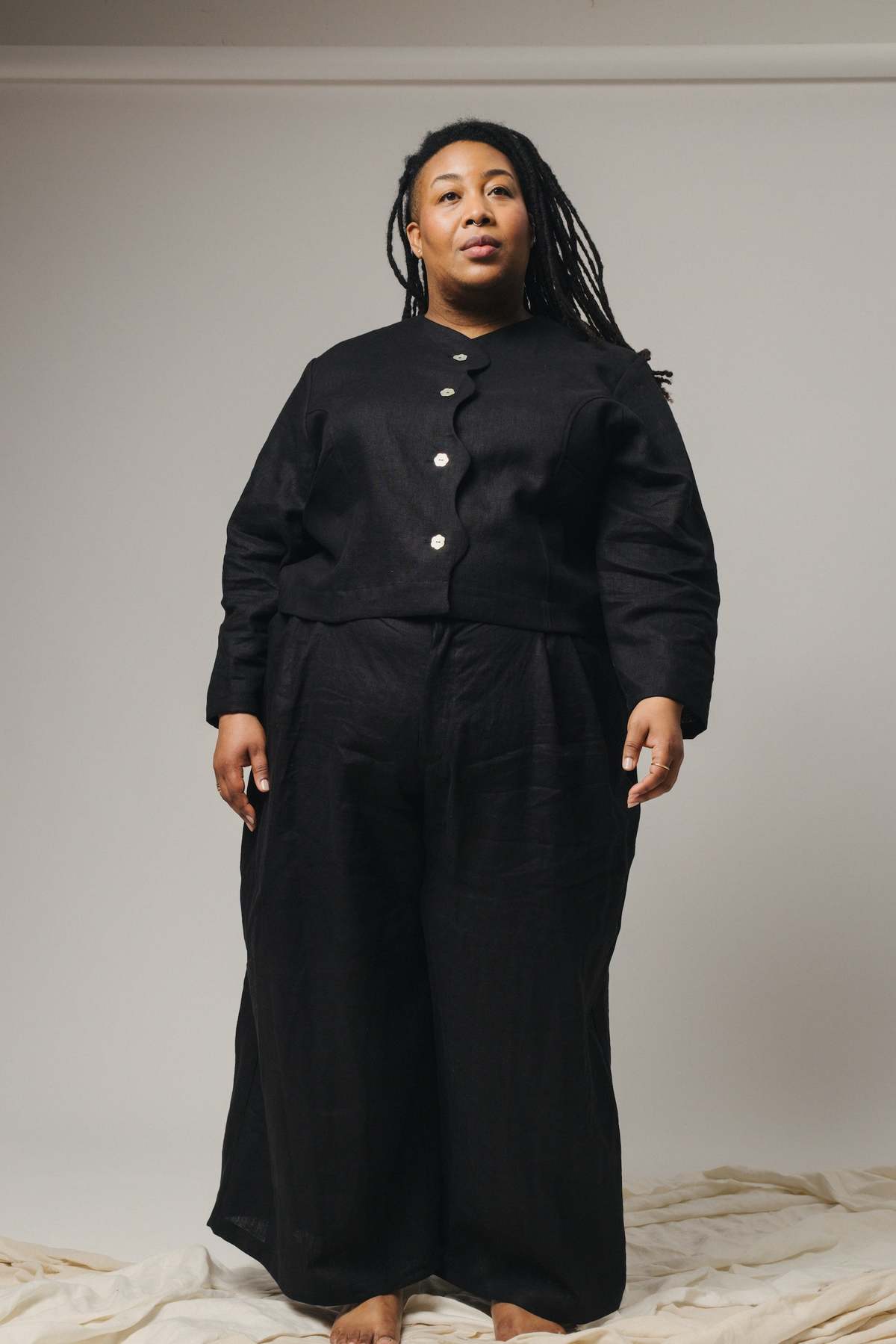 Pamut Apparel USA Power Linen Set - Bubblegum/True Blue - Image 4 of 10