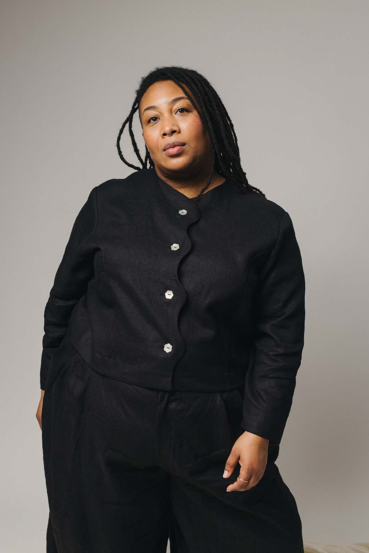 Pamut Apparel USA Power Linen Set - Bubblegum/True Blue - Image 5 of 10