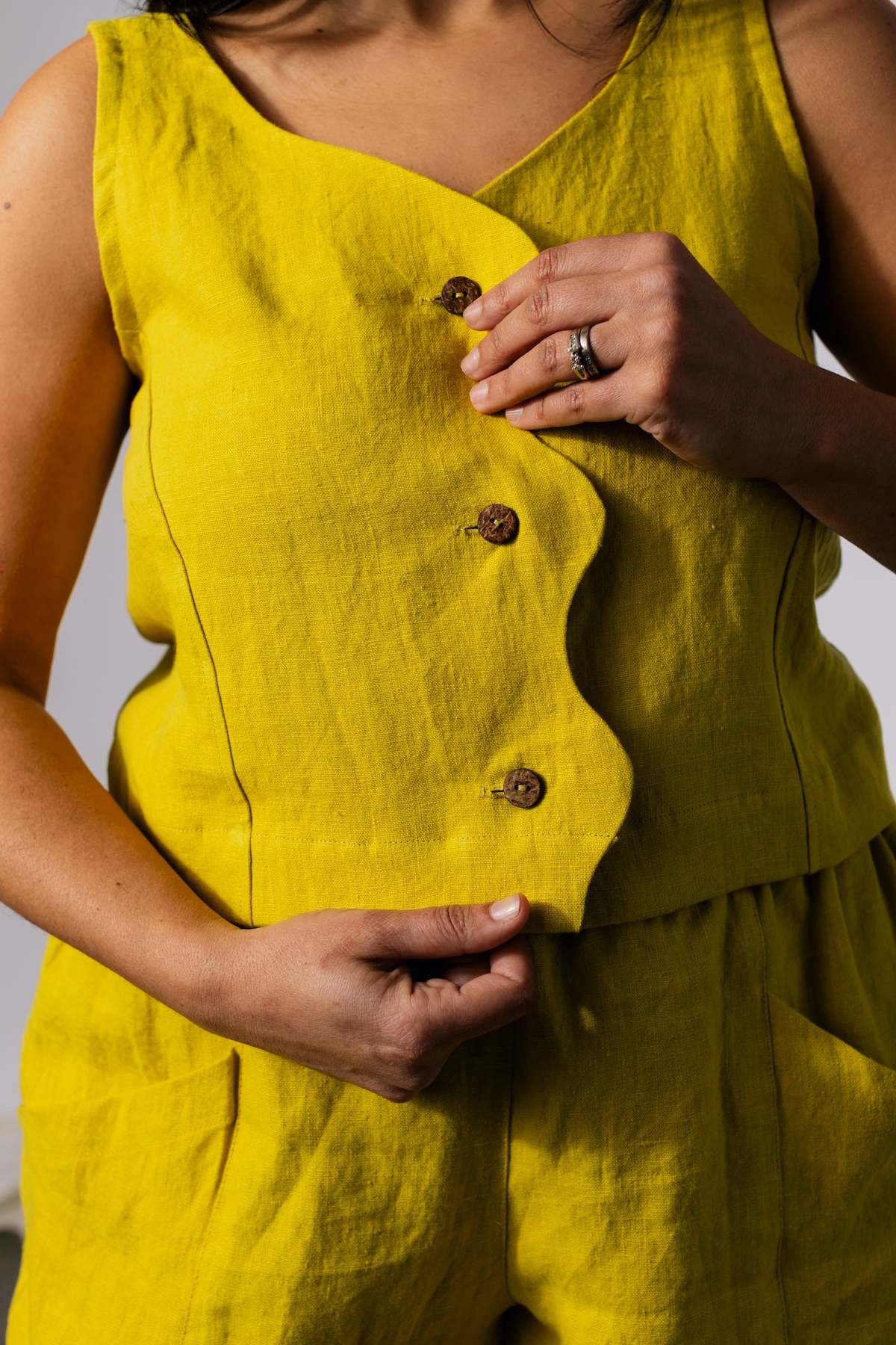 Pamut Apparel USA Wavy Top - Linen - Image 3 of 10