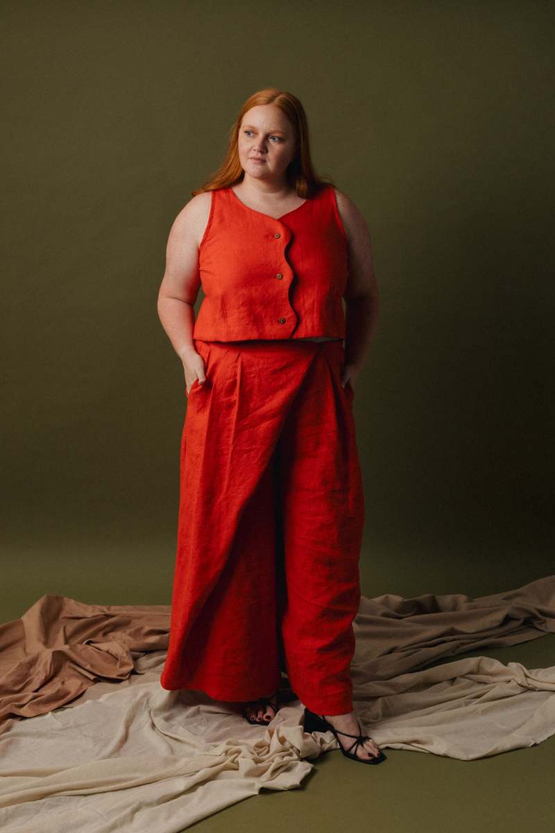 Pamut Apparel USA Wavy Top - Linen